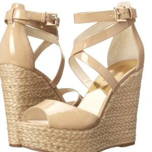 Michael Kors Gabriella Patent Leather Wedges